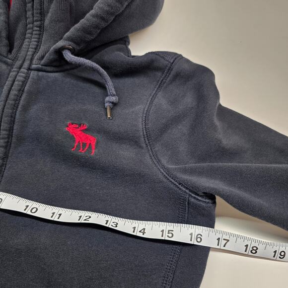VTG Abercrombie & Fitch Full Zip Hoodie Moose Logo Jacket Women Small - Picture 10 of 11